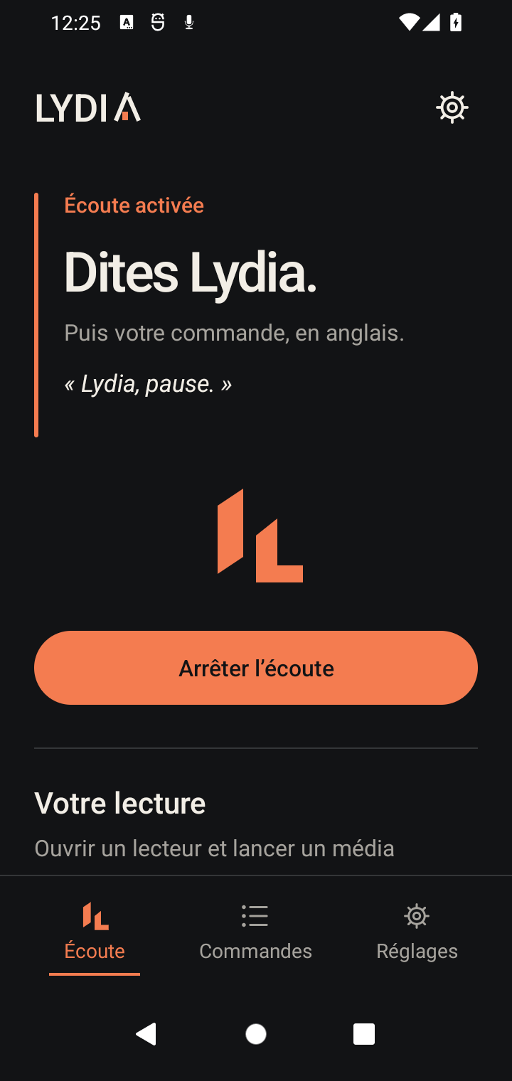 Accueil réel de Lydia pour Android